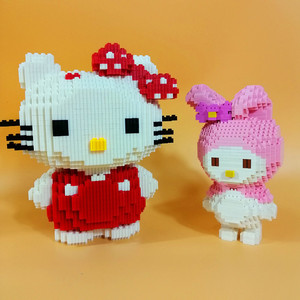 乐高微小颗粒拼装积木成年益智玩具拼图女孩子kt猫美乐蒂摆件