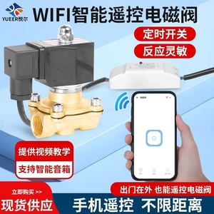 WIFI电磁阀水阀220V智能开关无线手机远程遥控智能自动水管浇水阀