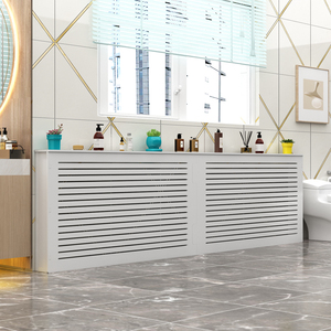 恒395870651淘宝地暖分水器遮挡罩燃气装饰暖气箱创意柜子百叶窗铝