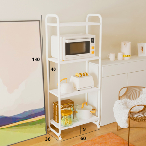 沐夕宜家置物架厨房收纳架多层铁书架落地客厅卧室梯形置地式阳台