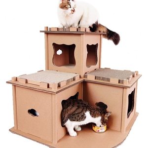 瓦楞纸猫窝猫抓板双层墙角豪华猫咪家具纸箱房子猫屋纸窝别墅纸板