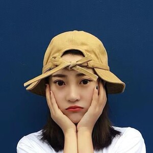 短发适合戴的帽子夏天百搭防晒遮阳帽子帽大檐长带高级感防晒显瘦