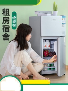 海尔一级节能冰箱家用小型宿舍租房办公室二人迷你省电双门电冰箱