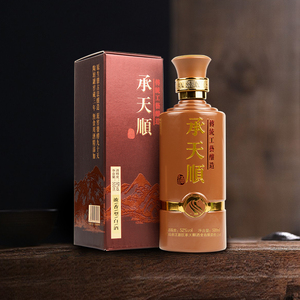 承天顺52度白酒3年陈酿酒送礼装浓香型酒纯粮食酒500ml高粱酒