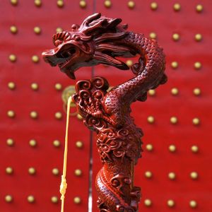 权杖龙头拐杖镇宅法杖佘老太君龙头拐杖道具影视拐杖加长拐杖定制