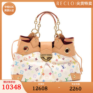 0新ursula老花白三彩村上隆肩包 658798