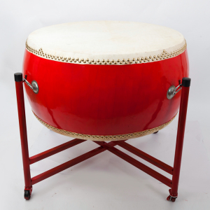 臻品堂鼓12寸至24寸扁鼓木质头层牛皮红鼓中鼓民族锣鼓战鼓乐器