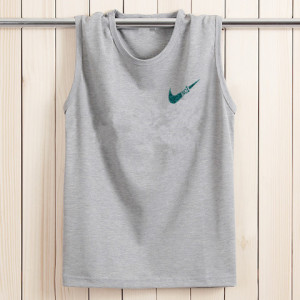 乔丹新疆长绒棉坎肩背心男加大码无袖棉t恤健身运动圆领汗衫打底