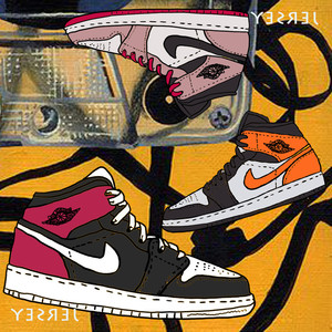 1 aj1 mid se 乔1gs中帮 粉麂皮 蓝红 黑白橙灰水泥小扣碎