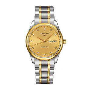 瑞士浪琴手表名匠系列金色表盘男士机械手表 男腕表l2.755.5.37.