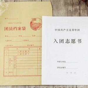 加厚大号团员档案袋新版可装a4学生申请志愿书补办资料袋a4团员档