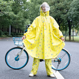 新儿童雨披男女童小孩学生新款电动自行车雨衣单车骑行雨衣雨裤套
