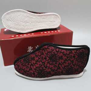 新款寿鞋女殡葬用品老人冲喜去世绣花莲花梯子棉鞋寿衣高档千层底