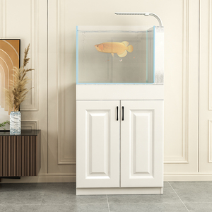 超白玻璃鱼缸客厅小型带柜子一体立式造景水族箱侧过滤免换水落地