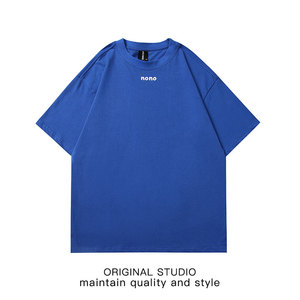 mpwp美式潮牌nono小字母印花纯色短袖t恤男女ins潮流情侣百搭体恤