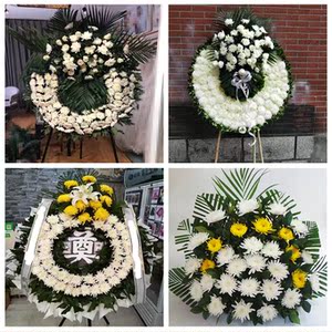 白事花篮北京市西城区牛街白纸坊广外街同城死人花圈菊花丧事葬礼