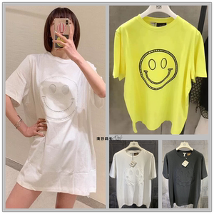 香港直邮代购loewe/罗意威21新款短袖smiley联名款笑脸t恤男女
