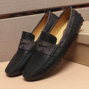 古奇蒂真皮豆豆鞋男2022年新款韩版百搭潮流软底高端商务休闲皮鞋