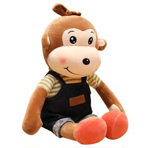 猴子公仔毛绒可爱男孩