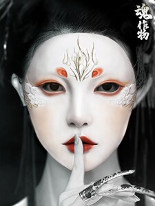 cos古装道具舞会情调脸谱面罩魂作物古风面具全脸女成人凤凰面具