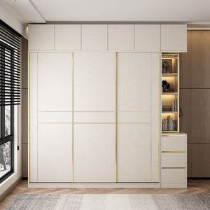 大秀汽车淘宝现代简约卧室家用衣柜推拉门整体组合轻奢木质房间移门