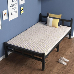 简易床出租房专用折叠铁架床宿舍客厅放的单人床折叠床便携钢管床