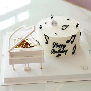 芭蕾舞钢琴音乐盒八音盒送女神女孩生日蛋糕装饰摆件插件礼品