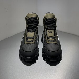 prada普拉达高帮男鞋机器人厚底保暖靴子防滑休闲运动鞋短靴 lo