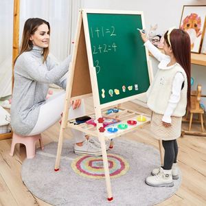 写字板倾斜小黑板家用教学可擦折叠小学生家庭用儿童画板画笔超大