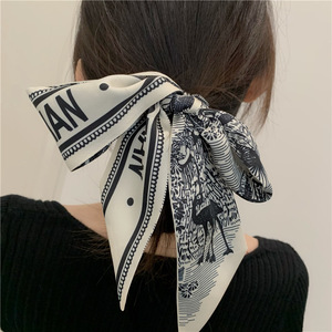 迪奥安其春夏双面丝带女Ιdior束发带小领巾系缠绑包包手柄小丝巾