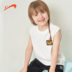 贵人鸟童装男童背心儿童无袖t恤 纯棉夏季薄2021中大童内穿打底衫