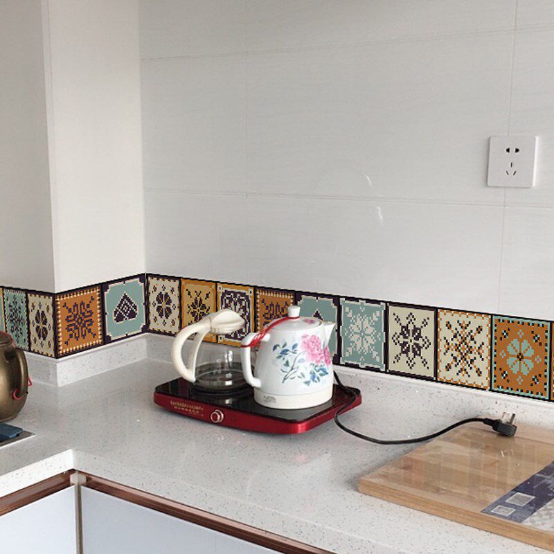 高档卫生间浴室防水腰线贴纸自粘厨房瓷砖防油装饰贴条创意翻新墙