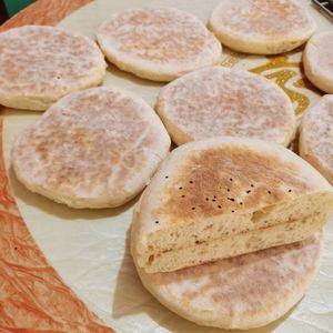 960人付款天猫河南禹州正宗油酥火烧烧饼纯手工大烧饼肉夹馍夹菜成品