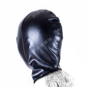 新款 全包露眼头套面具皮革面罩惩罚束缚调教成人用品色色偶玩具