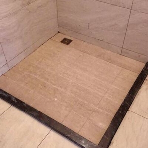 大理石淋浴房底座拉槽浴室防滑基座挡水条地面天津