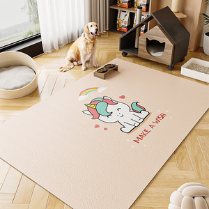 卡通宠物专用地垫皮革pvc可擦防水防尿防咬保暖狗狗围栏猫窝地毯