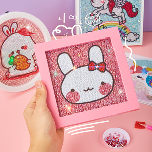 儿童画画玩具女孩涂色画diy画板材料手工制作沙画胶画颜色涂料贴6