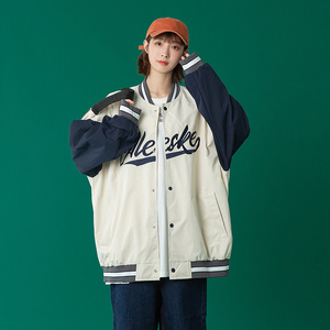 原宿风衣服黑色字母女