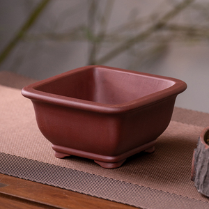 指尖砂紫砂盆微型小盆景多肉手工精品内门竹文竹菖蒲绿植专用花盆