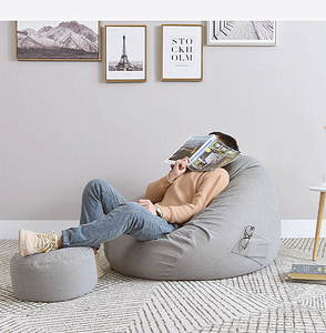 muji无印良品懒人沙发北欧风创意豆袋休息单人豆包舒适躺椅榻榻