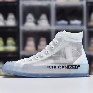 converse匡威透明女鞋ow off white联名1970s高帮帆布鞋板鞋男鞋