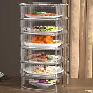 保温菜罩加高多层家用餐桌透明剩饭罩盖饭菜遮菜罩防苍蝇食物罩子