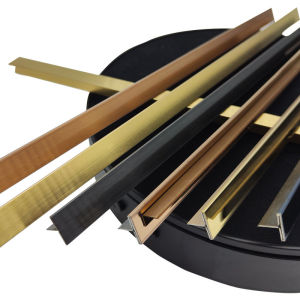 嵌条t型装饰背景墙镜面压边钛金条古铜色吊顶拉丝金属t形条古铜