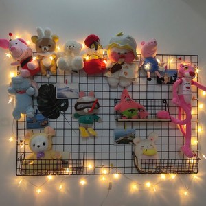 挂娃娃架子墙上挂娃娃网格挂娃娃神器铁丝铁网片置物架挂墙地摊架