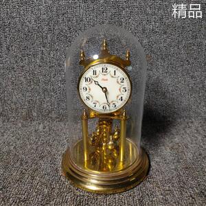 德国古董老式机械发条400天钟扭摆钟空气钟功能故障缺件老物件