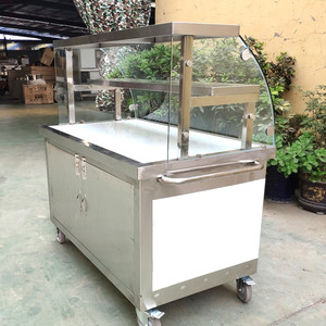 卤菜熟食摆摊车手推水果车摆摊商用小吃车推车摆摊小移动折叠扒炉