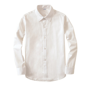 冬季儿童白衬衫加绒加厚长袖保暖衬衣学校演出英伦纯棉保暖白棉衣