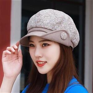 适合方脸女生的帽子2018贝雷帽b英伦e风浅蓝色青年纯色ins春秋季