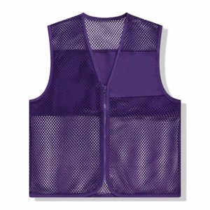 网红夏季反光网纱网眼马甲定制者作服多口袋网q布志愿工定做印包