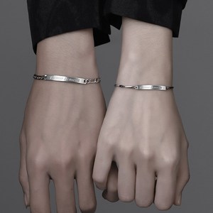 tiffany & co.蒂芙尼s925银情侣手链女男一对情侣款手绳简约